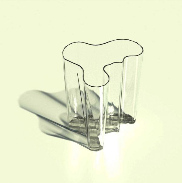 BIMicon_Aalto Vase 3D Rendered Clear