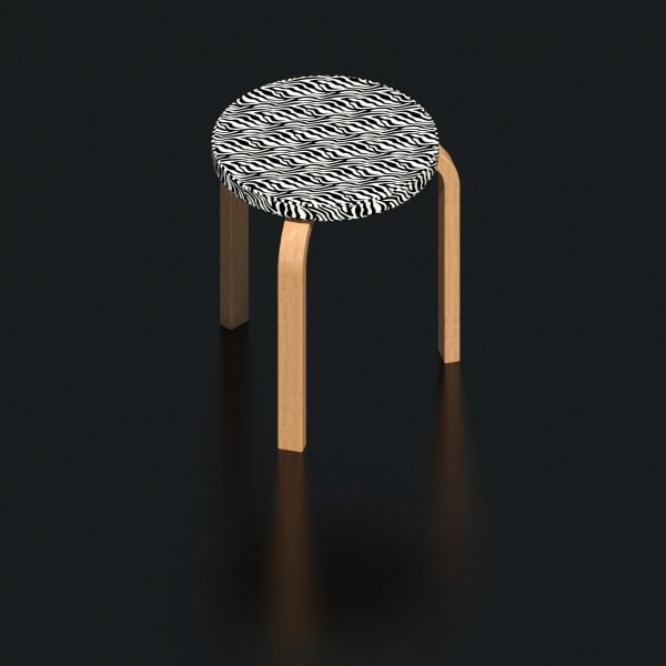 BIMicon_Aalto Stool 60 3D Rendered