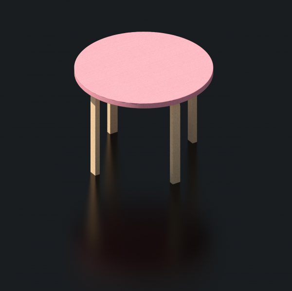 BIMicon_Aalto Table Round 3D Rendered