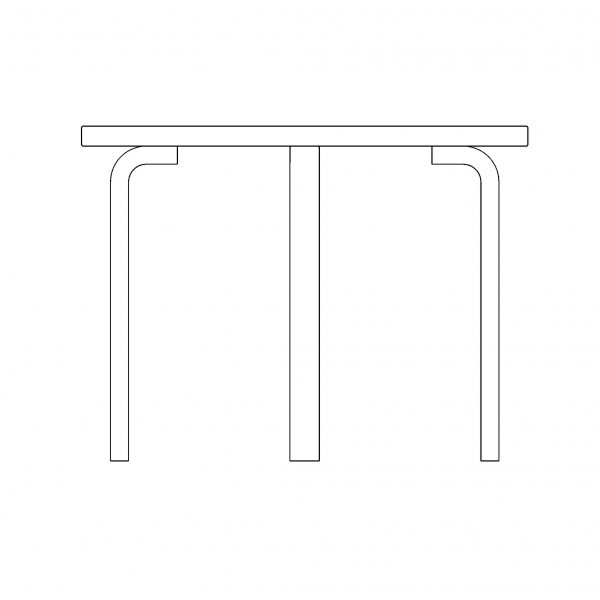 BIMicon_Aalto Table Round Elevation Hidden Line