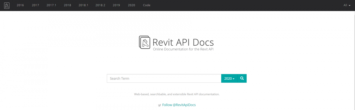 Revit API Docs website