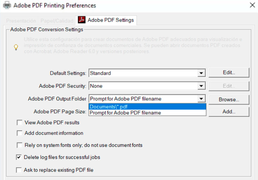 Batch Print Adobe Config