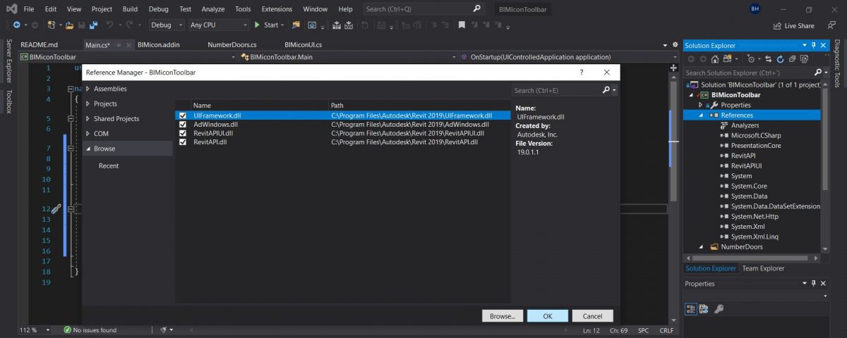 Add references Visual Studio