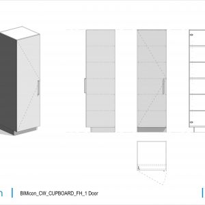 Casework Cupboard Full Height 1 Door