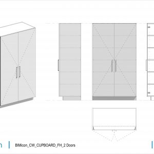 Casework Cupboard Full Height 2 Doors