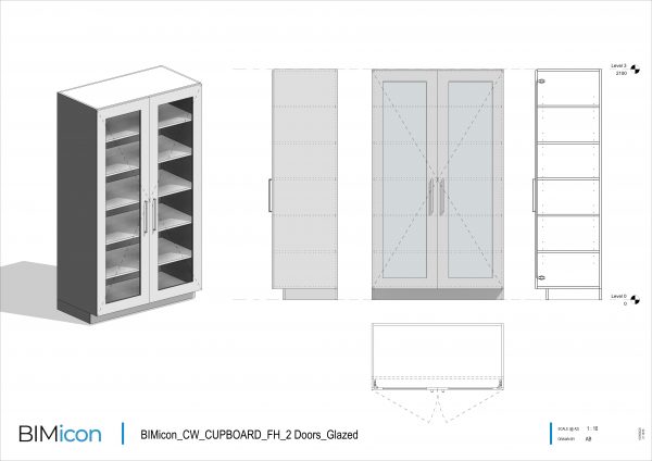 BIMicon_CW_CUPBOARD_FH_2 Doors_Glazed