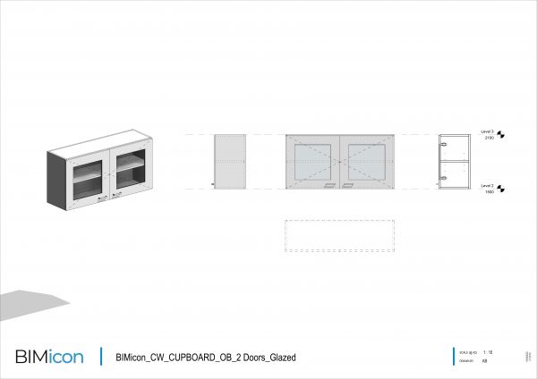 BIMicon_CW_CUPBOARD_OB_2 Doors_Glazed