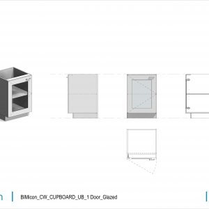 BIMicon_CW_CUPBOARD_UB_1 Door_Glazed