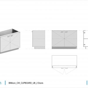 Casework Cupboard Under Bench 2 Doors