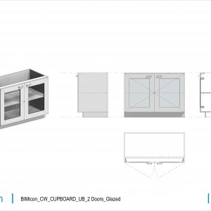 BIMicon_CW_CUPBOARD_UB_2 Doors_Glazed
