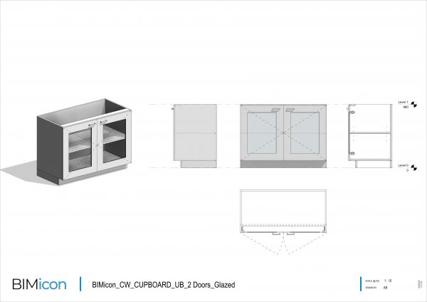 BIMicon_CW_CUPBOARD_UB_2 Doors_Glazed