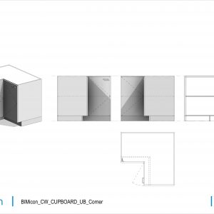 Casework Cupboard Under Bench Corner